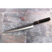 Couteau sujihiki 27cm japonais artisanal Yuzo Black SLD ébène et cognassier