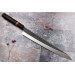 Couteau sujihiki 27cm japonais artisanal Yuzo Black SLD ébène et cognassier