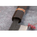 Couteau sujihiki 27cm japonais artisanal Yuzo Black SLD ébène et cognassier