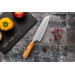Couteau santoku Wusaki Damas 10Cr alvéolé 18cm manche en olivier