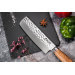 Couteau nakiri Wusaki Damas 10Cr 17cm manche en olivier