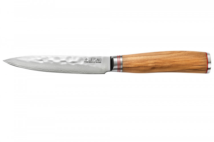 Couteau universel Wusaki Damas 10Cr 12cm manche en olivier