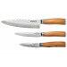 Coffret 3 couteaux Wusaki Damas 10Cr olivier Chef + Universel + Office