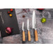 Coffret 3 couteaux Wusaki Damas 10Cr olivier Chef + Universel + Office