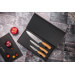 Coffret 3 couteaux Wusaki Damas 10Cr olivier Chef + Universel + Office