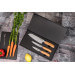 Coffret 3 couteaux Wusaki Damas 10Cr olivier Santoku + Universel + Office