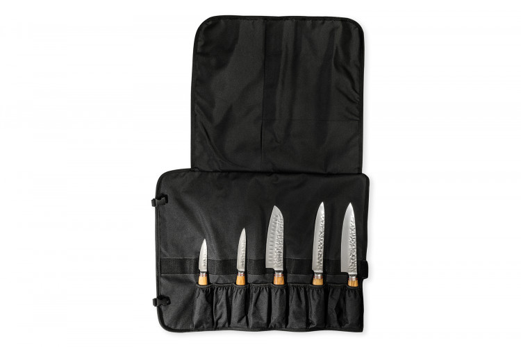 Mallette de 5 couteaux de cuisine Wusaki Damas 10Cr manches en olivier