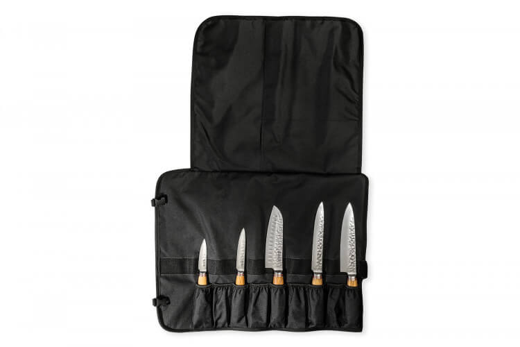 Mallette de 5 couteaux de cuisine Wusaki Damas 10Cr manches en olivier