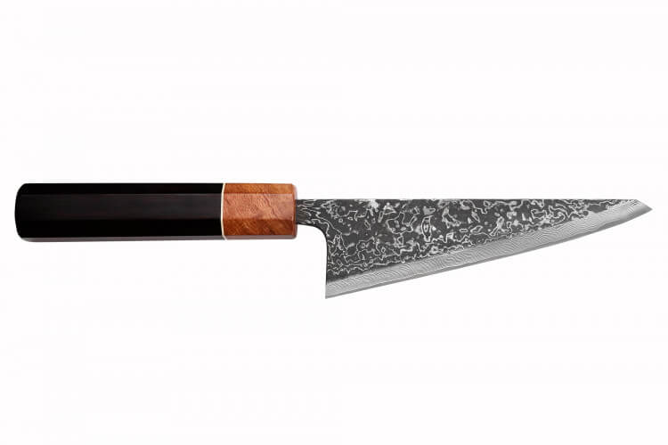 Couteau honesuki 15cm japonais artisanal Masashi Yamamoto SLD Kuro damas