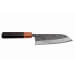 Couteau santoku 16,5cm japonais artisanal Masashi Yamamoto SLD Kuro damas