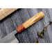 Couteau nakiri 16,5cm japonais artisanal Yuzo SLD olivier et cognassier