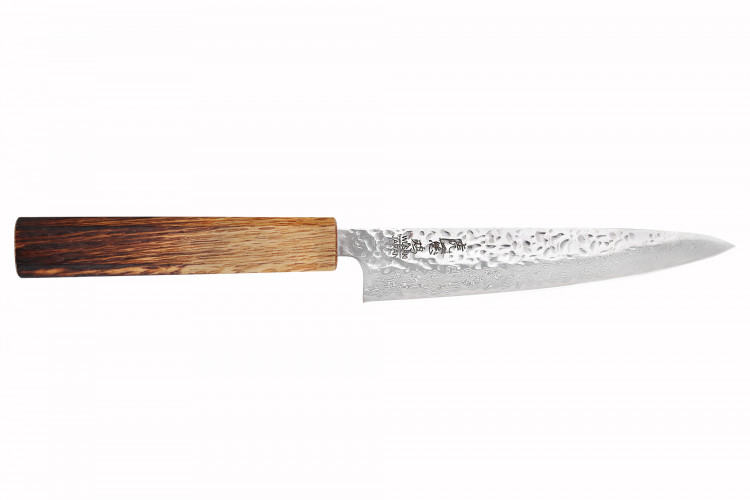 Couteau universel japonais artisanal Wusaki Yaketa AUS10 damas 15cm
