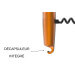 Tire-bouchon aluminium Lance coloris orange fabriqué en France