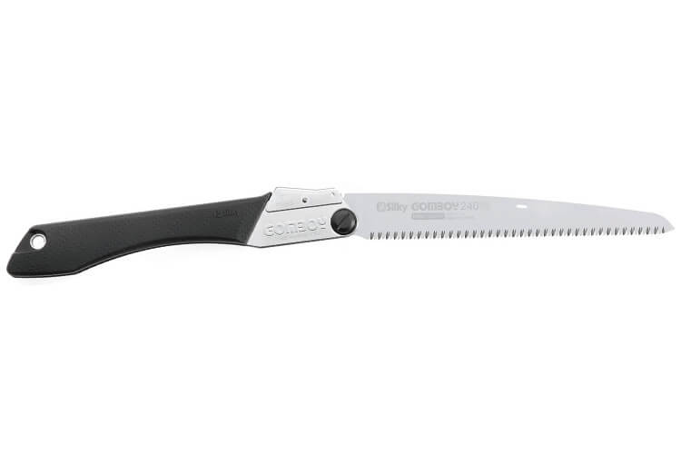 Scie pliante d'élagage Silky Gomboy 121-24 lame droite manche caoutchouc noir 27cm