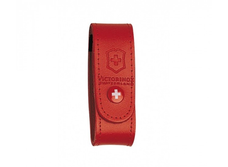 Etui cuir rouge Victorinox pour couteau suisse 9,1cm - 6 &agrave; 14 pi&egrave;ces