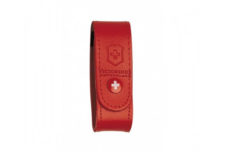 Etui cuir rouge Victorinox pour couteau suisse 9,1cm - 6 à 14 pièces