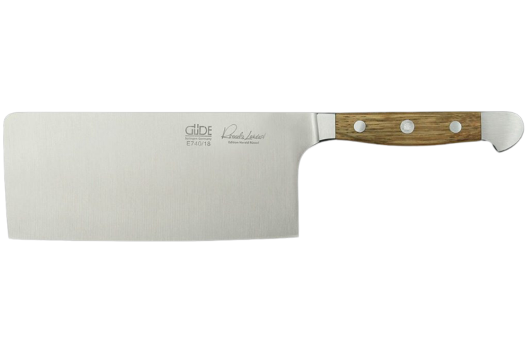 Couperet G&uuml;de Alpha Ch&ecirc;ne 18cm en acier forg&eacute;