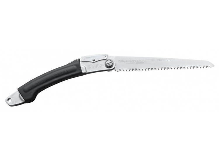 Scie pliante d'élagage Silky Ultra Accel SY444_24 lame droite manche caoutchouc noir 29cm