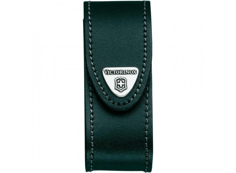 Etui cuir noir Victorinox pour couteaux suisses 9,1cm - 6 &agrave; 14 pi&egrave;ces