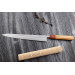 Couteau sujihiki 27cm japonais artisanal Yuzo SLD olivier et cognassier