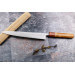 Couteau sujihiki 24cm japonais artisanal Yuzo SLD olivier et cognassier