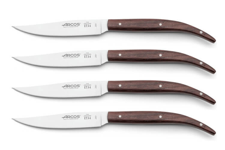 Coffret de 4 couteaux à steak Arcos The Origin manche bois