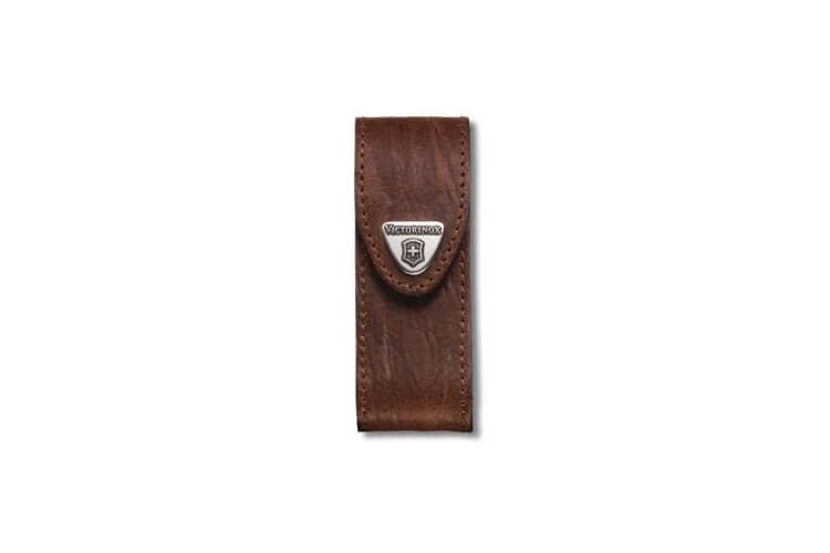Etui cuir marron Victorinox pour couteaux suisses 9,1cm - 6 à 14 pièces