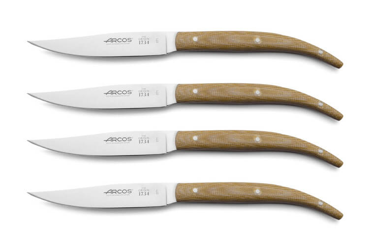 Coffret de 4 couteaux à steak Arcos The Origin manche micarta beige