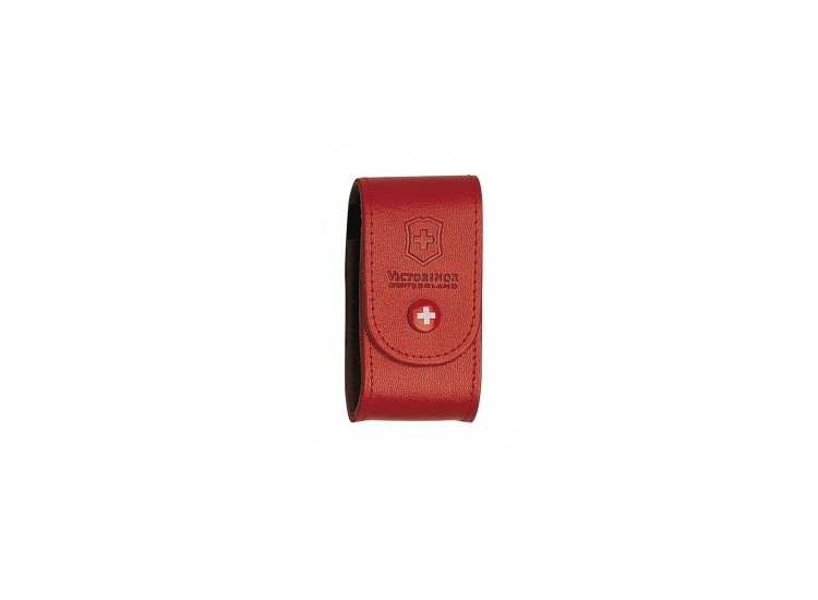 Etui cuir rouge Victorinox pour couteaux suisses 9,1cm - 6 &agrave; 14 pi&egrave;ces
