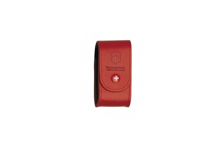 Etui cuir rouge Victorinox pour couteaux suisses 9,1cm - 6 à 14 pièces