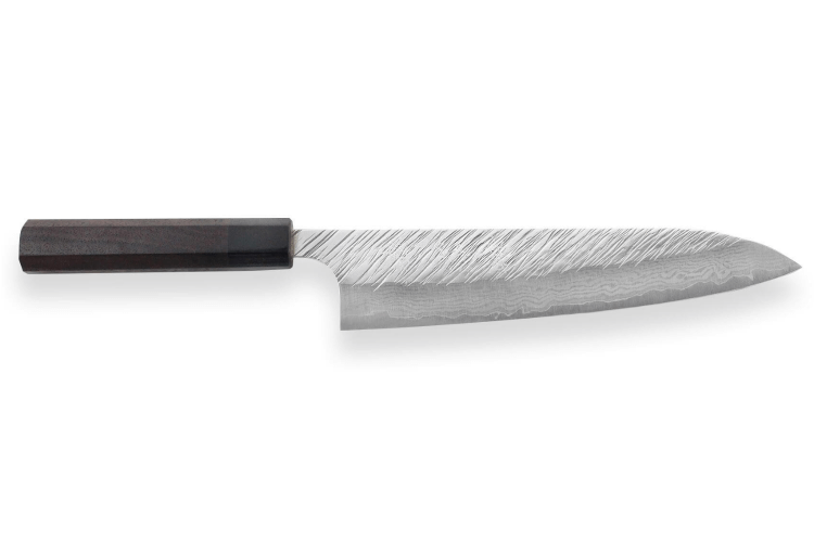 Couteau de chef japonais artisanal Yu Kurosaki Fujin 21cm SG2 Damascus 33 couches