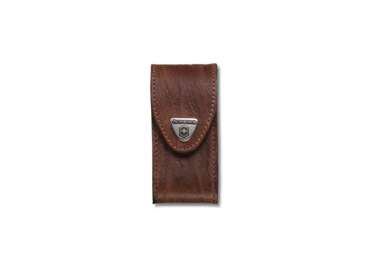 Etui cuir marron Victorinox pour couteaux suisses 9,1cm - 6 &agrave; 14 pi&egrave;ces