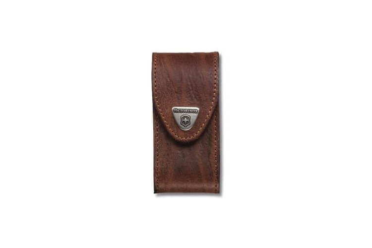 Etui cuir marron Victorinox pour couteaux suisses 9,1cm - 6 à 14 pièces