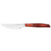 Coffret de 6 couteaux à steak/pizza Arcos lame dentelée 11cm manche en bois de peuplier rouge