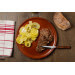 Coffret de 6 couteaux à steak/pizza Arcos lame dentelée 11cm manche en bois de hêtre compressé