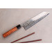 Couteau de chef kiritsuke 24cm japonais artisanal Masashi Yamamoto SLD damas