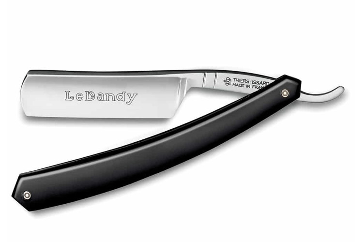 Rasoir coupe choux Thiers-Issard Le Dandy &eacute;vid&eacute; manche en polym&egrave;re noir