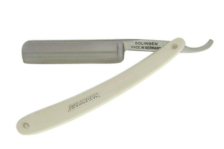 Rasoir coupe choux Herbertz évidé manche en nylon blanc