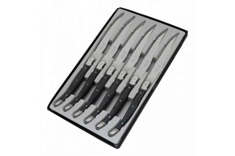Coffret 6 couteaux de table Laguiole Postiche Gris