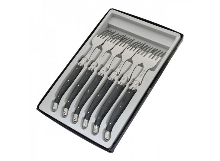 Coffret 6 fourchettes de table Laguiole Postiche Gris