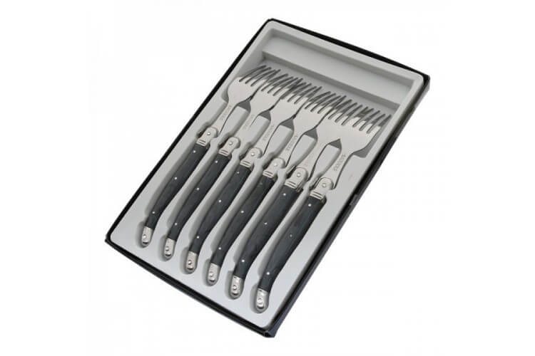 Coffret 6 fourchettes de table Laguiole Postiche Gris