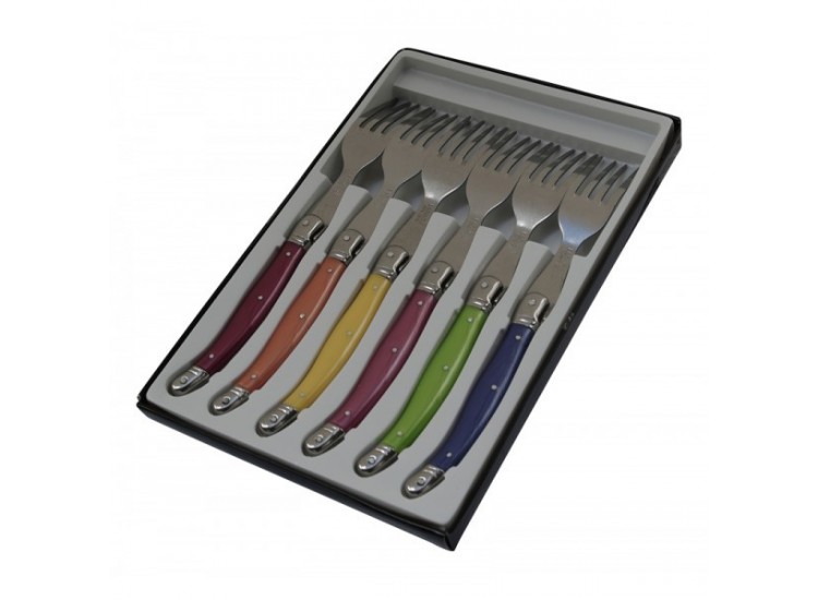 Coffret 6 fourchettes de table Laguiole Pastel