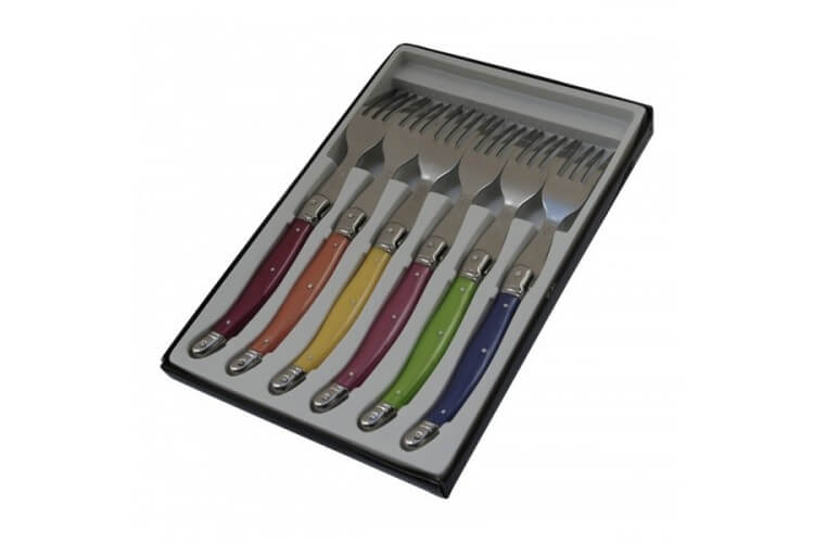 Coffret 6 fourchettes de table Laguiole Pastel