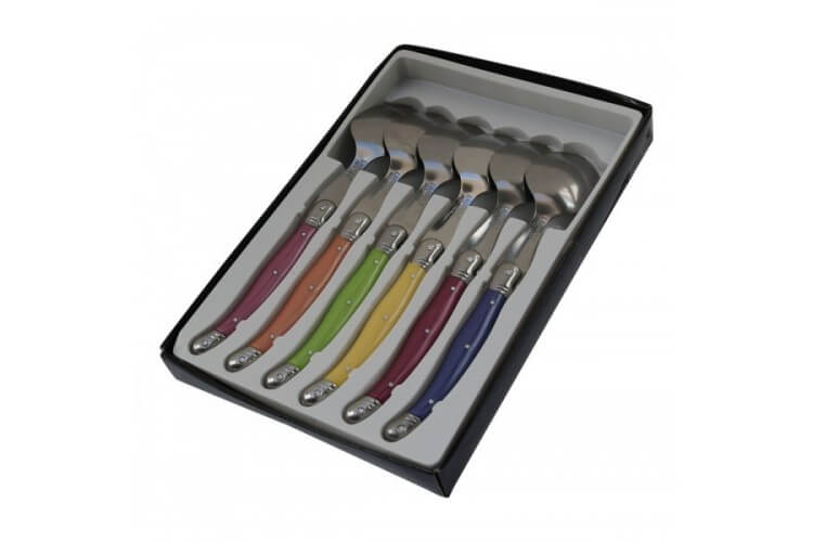 Coffret 6 cuillères à soupe Laguiole Pastel