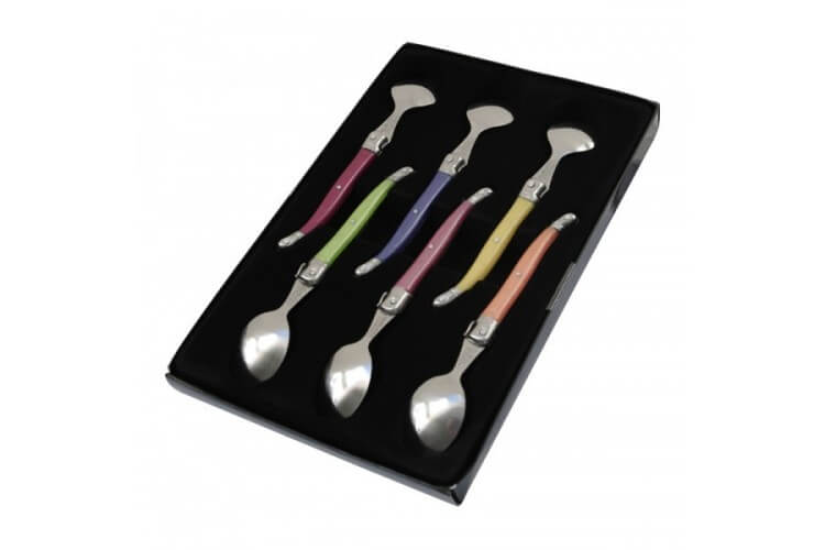 Coffret 6 cuillères à café Laguiole Pastel