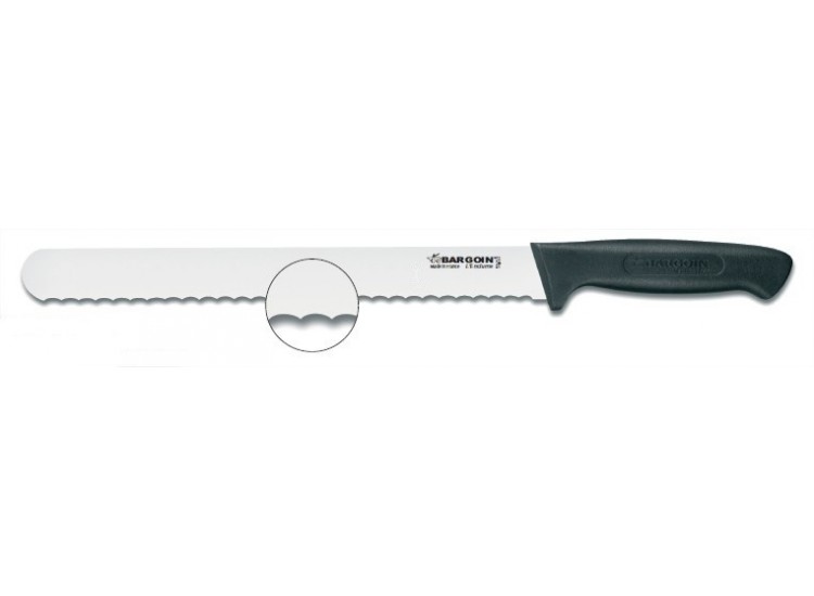 Couteau &agrave; g&eacute;noise lame dentel&eacute;e Bargoin - 25cm