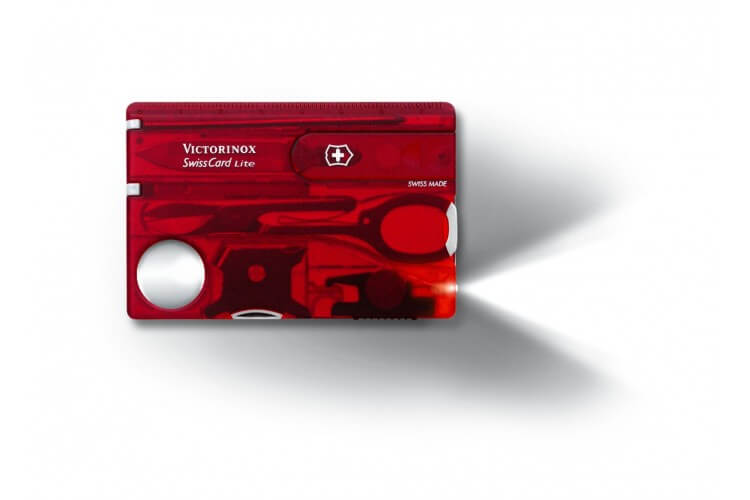 Carte SwissCard lite Victorinox 8 pièces rouge
