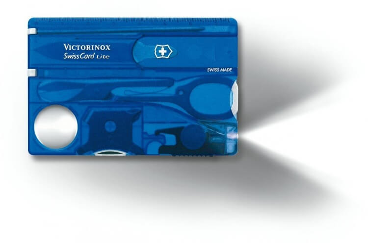 Carte SwissCard lite Victorinox 8 pièces bleue 