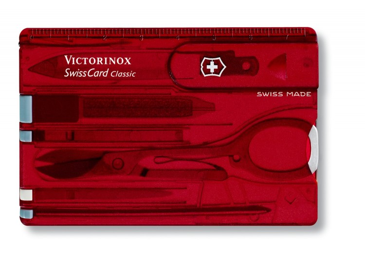 Carte SwissCard lite Victorinox 8 pi&egrave;ces rouge 