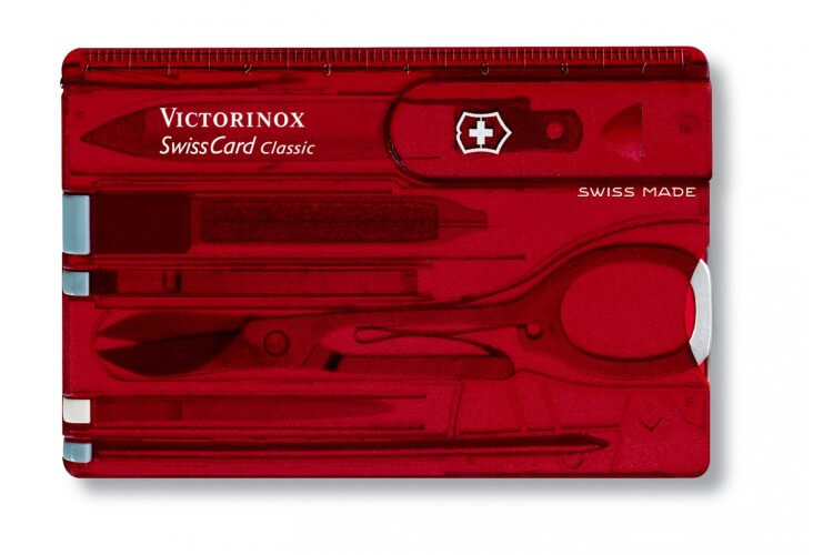 Carte SwissCard lite Victorinox 8 pièces rouge 